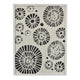 Wren Wall Art with Abstract Patterns | White Frame | Natural Fiber 32"