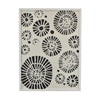 Wren Wall Art with Abstract Patterns | White Frame | Natural Fiber 32"