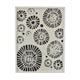 Wren Wall Art with Abstract Patterns | White Frame | Natural Fiber 32"