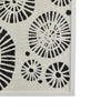 Wren Wall Art with Abstract Patterns | White Frame | Natural Fiber 32"
