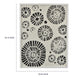 Wren Wall Art with Abstract Patterns | White Frame | Natural Fiber 32"