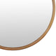 Drek Traditional Round Wall Mirror with Ornate Crest Top | Gold Metal 24x27
