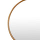 Drek Traditional Round Wall Mirror with Ornate Crest Top | Gold Metal 24x27