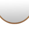 Drek Traditional Round Wall Mirror with Ornate Crest Top | Gold Metal 24x27