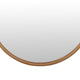 Drek Traditional Round Wall Mirror with Ornate Crest Top | Gold Metal 24x27