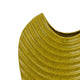 Kathy Decorative Vase with Sculpted Curved Rim | Yellow Ribbed Ceramic 20"