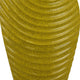 Kathy Decorative Vase with Sculpted Curved Rim | Yellow Ribbed Ceramic 20"