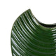 Kathy Decorative Vase with Sculpted Curved Rim | Green Ribbed Ceramic 20"
