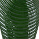 Kathy Decorative Vase with Sculpted Curved Rim | Green Ribbed Ceramic 20"