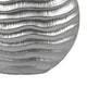 Tyler Round Vase with Textured Wave Pattern Design | Silver Ceramic 14"