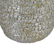 Jenna Decorative Vase with Brick-Like Patterns | Silver Textured Resin