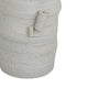 Moona Modern Vase with Sculpted Raised Details | White Textured Ceramic