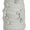Moona Modern Vase with Sculpted Raised Details | White Textured Ceramic