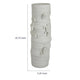 Moona Modern Vase with Sculpted Raised Details | White Textured Ceramic