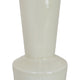 Ginny Decorative Vase with Slender Neck | Glossy White Ceramic 16"