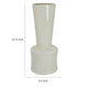 Ginny Decorative Vase with Slender Neck | Glossy White Ceramic 16"