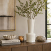 Ginny Decorative Vase with Slender Neck | Glossy White Ceramic 16"