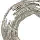 Steve Abstract Ring Sculpture with Black Pedestal St& | Textured Silver
