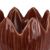 Siena Decorative Planter with Petal Edge Design | Red Ceramic 10"