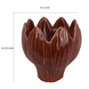 Siena Decorative Planter with Petal Edge Design | Red Ceramic 10"