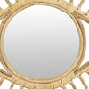 Greta Eye-Shaped Wall-Mounted Mirror | Sunburst Frame | Natural Fiber