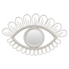 Davie Eye-Shaped Wall Mirror with Loop Details | White Natural Fiber