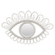 Davie Eye-Shaped Wall Mirror with Loop Details | White Natural Fiber