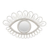 Davie Eye-Shaped Wall Mirror with Loop Details | White Natural Fiber