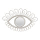 Davie Eye-Shaped Wall Mirror with Loop Details | White Natural Fiber