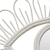 Davie Eye-Shaped Wall Mirror with Loop Details | White Natural Fiber