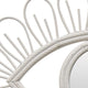 Davie Eye-Shaped Wall Mirror with Loop Details | White Natural Fiber