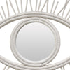 Davie Eye-Shaped Wall Mirror with Loop Details | White Natural Fiber