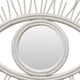 Davie Eye-Shaped Wall Mirror with Loop Details | White Natural Fiber