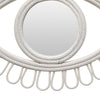 Davie Eye-Shaped Wall Mirror with Loop Details | White Natural Fiber