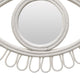 Davie Eye-Shaped Wall Mirror with Loop Details | White Natural Fiber