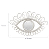 Davie Eye-Shaped Wall Mirror with Loop Details | White Natural Fiber