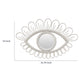 Davie Eye-Shaped Wall Mirror with Loop Details | White Natural Fiber