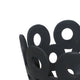 Laura Round Bowl with Circular Cutout Patterns | Black Ceramic 11"