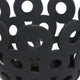 Laura Round Bowl with Circular Cutout Patterns | Black Ceramic 11"