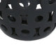 Laura Round Bowl with Circular Cutout Patterns | Black Ceramic 11"
