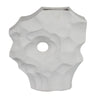 Joel Abstract Sculpted Vase with Textured Organic Form | White Ceramic 15"