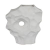 Joel Abstract Sculpted Vase with Textured Organic Form | White Ceramic 15"