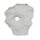 Joel Abstract Sculpted Vase with Textured Organic Form | White Ceramic 15"