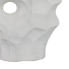 Joel Abstract Sculpted Vase with Textured Organic Form | White Ceramic 15"