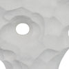 Joel Abstract Sculpted Vase with Textured Organic Form | White Ceramic 15"