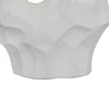 Joel Abstract Sculpted Vase with Textured Organic Form | White Ceramic 15"