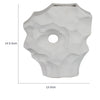 Joel Abstract Sculpted Vase with Textured Organic Form | White Ceramic 15"