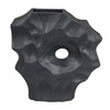 Joel Abstract Sculpted Vase with Textured Organic Form | Black Ceramic 15"
