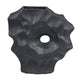 Joel Abstract Sculpted Vase with Textured Organic Form | Black Ceramic 15"