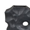 Joel Abstract Sculpted Vase with Textured Organic Form | Black Ceramic 15"